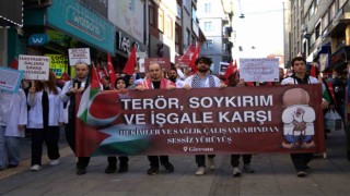 Giresun’da teröre ve İsrail soykırımına karşı hekimlerden sessiz yürüyüş